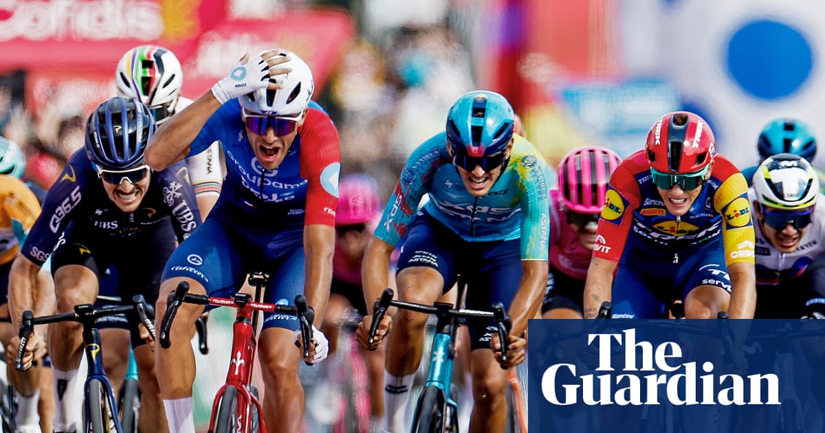 Vuelta a España: tearful Tronchon claims surprise stage victory in chaotic finish