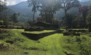Inca ruins in Peru â called EspÃritu Pampa or Old Vilcabamba â photographed in 2018. Pictured is: The entrance to Espiritu Pampa