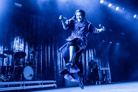 Mitski performing at the Roskilde Festival in Denmark in 2022.