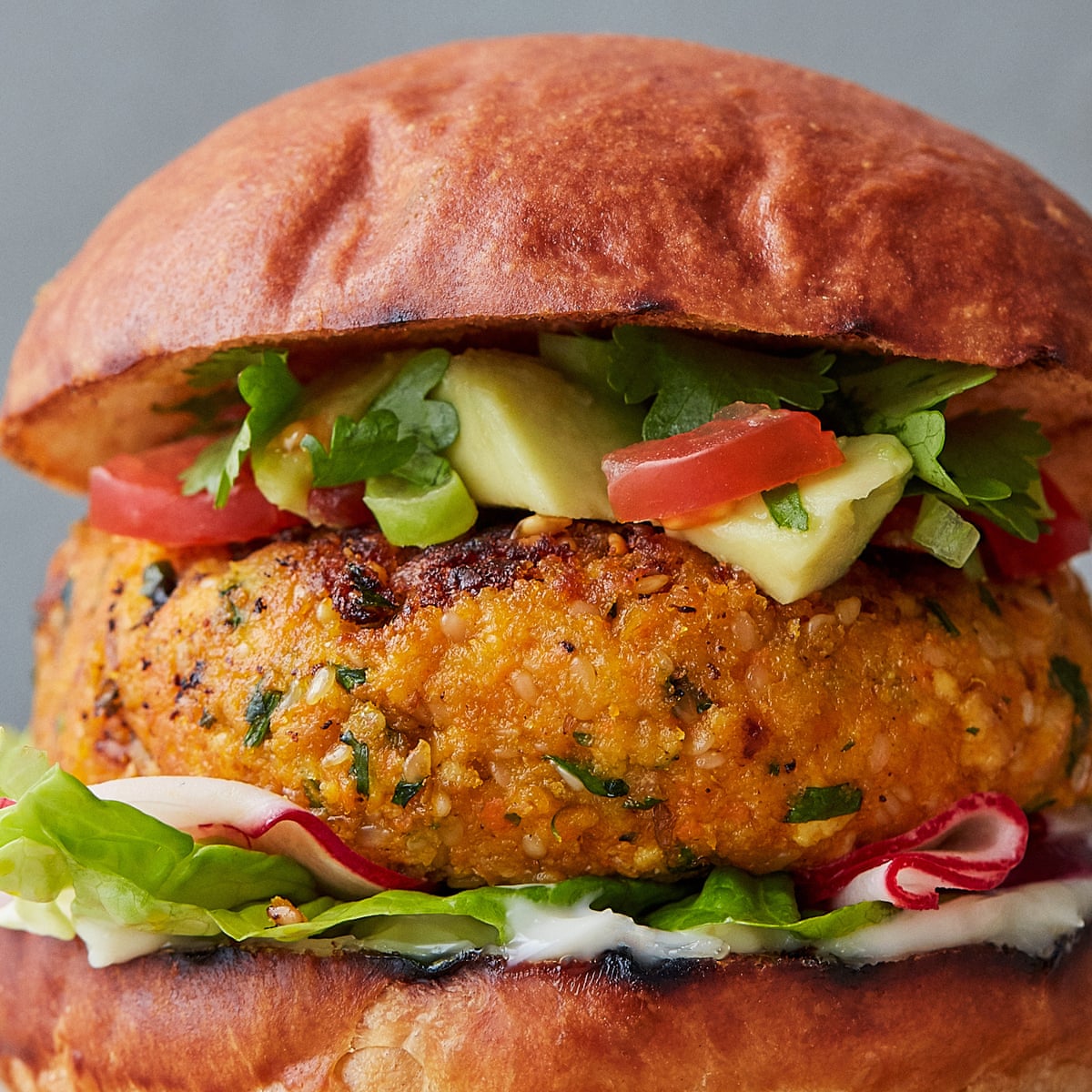 carrot pulp veggie burgers finished dish