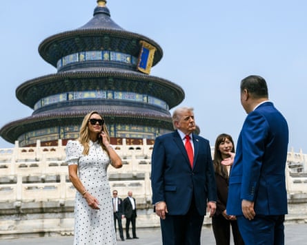 Donald Trump meets with the Chinese president, Xi Jinping, in Beijing
