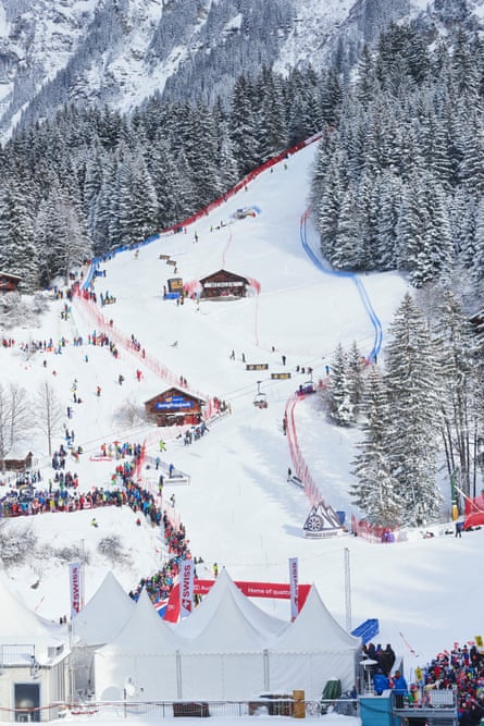 Lauberhorn race finishing slope.