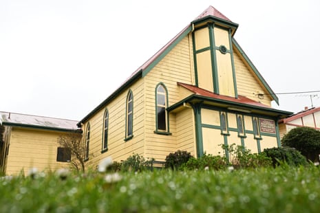 The Korumburra Baptist church in Korumburra, where Ian Wilkinson is the pastor.