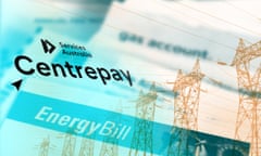 Composite of the Centrepay logo and utility bills