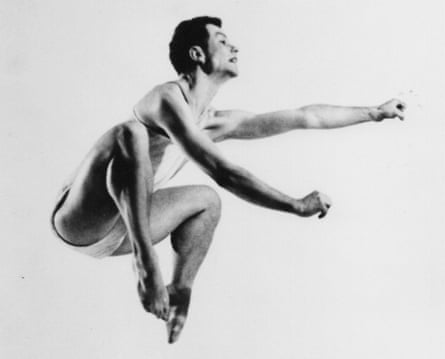 Merce Cunningham in Sixteen Dances for Soloist and Company of Three (1952).