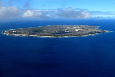 Aerial view of Nauru in the Pacific