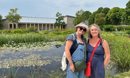 ‘Lara was so easy to talk to’ … Lara and Claire in 2023 at Hauser & Wirth gallery, Bruton, Somerset