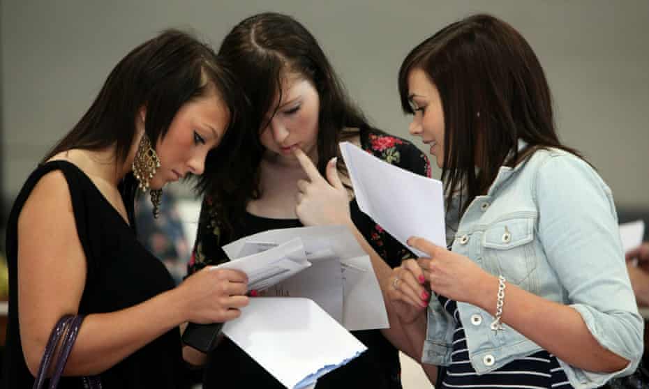 Three sixth-formers open their A-level results