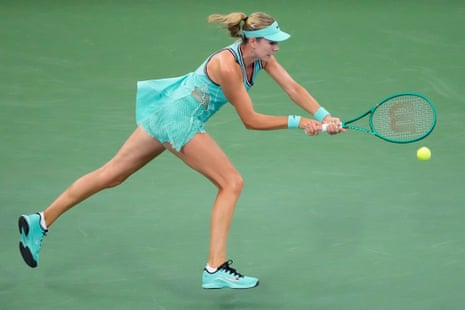 Katie Boulter chases the ball.