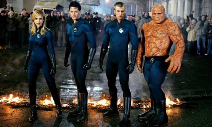 Jessica Alba, Gruffudd, Chris Evans and Michael Chiklis as the Fantastic Four.