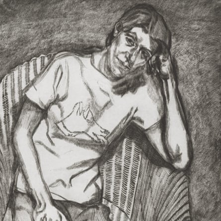 Bella in her Pluto T-Shirt (etching), 1995.