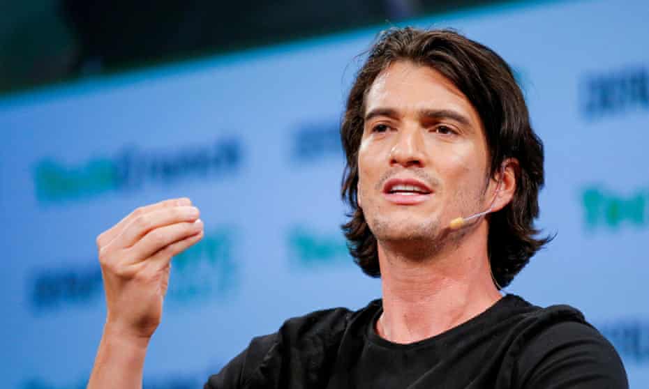 FILE PHOTO: Neumann, CEO of WeWork, speaks to guests during the TechCrunch Disrupt event in Manhattan, in New York City<br>FILE PHOTO: Adam Neumann, CEO of WeWork, speaks to guests during the TechCrunch Disrupt event in Manhattan, in New York City, NY, U.S. May 15, 2017. REUTERS/Eduardo Munoz/File Photo