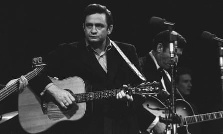 Johnny Cash performs at San Quentin