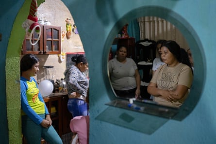 Carmen Guedez at her home after their return from La Guaira
