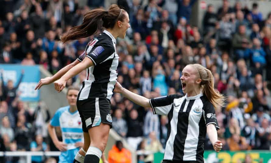 Newcastle’s Katie Barker breaks new ground to fulfil St James’ Park dream | Women's football 6 Brooke Cochrane (left) celebrates her goal against Alnwick Town.