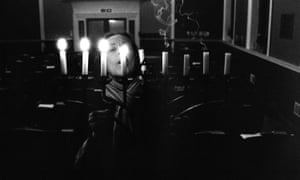 blowing out candles at Bradford Synagogue, from the Kehillah exhibition.