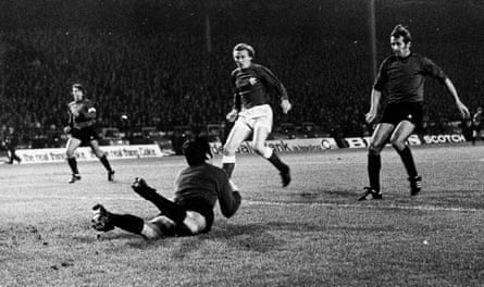Rangers in action against Stade Rennais during the Cup Winners’ Cup in 1971. They would go on to win the competition that season