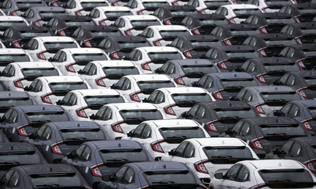 New cars at Southampton port last year. The SMMT expects 2022 to be the most challenging year for the UK car industry in three decades.