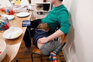 The end of a long day in which Francis often needs one-on-one attention, which is difficult when babies still need so much care.