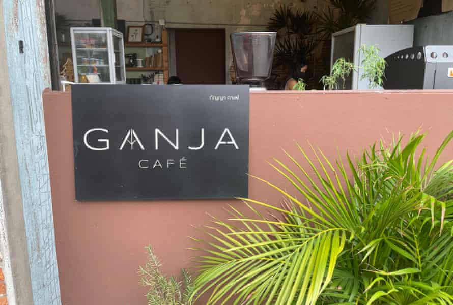 The Ganja Café near Bangkok's famous Khaosan Road, which sells cannabidiol infused drinks.