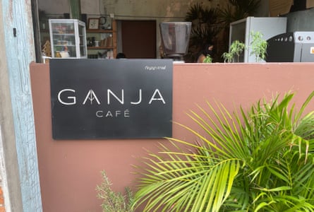 The Ganja Café near Bangkok’s famous Khaosan Road, which sells cannabidiol infused drinks.