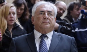 Former IMF chief Dominique Strauss-Kahn leaving Paris courthouse