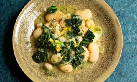 Bean feast: butter beans, cannellini and cavolo nero.