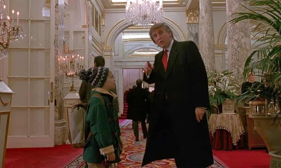 Trump appears briefly in Home Alone 2: Lost in New York when Culkin, as Kevin, asks him for directions to the lobby of the Plaza hotel. 