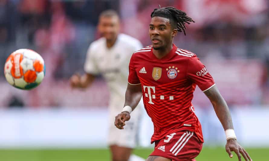 Omar Richards playing for Bayern Munich in October. He joined on a free from Reading, where he came through the academy.