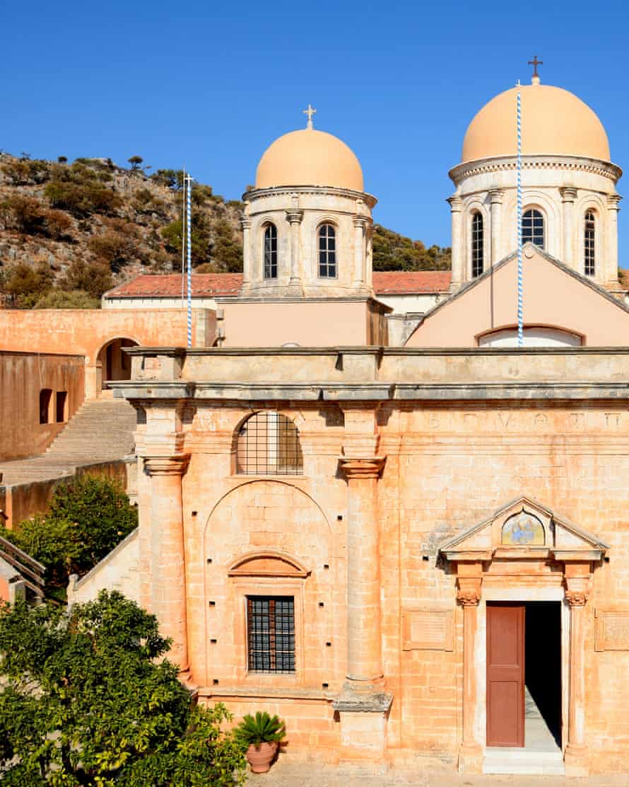The Agia Triada monastery and domes.