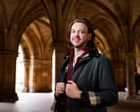 Motivational speaker Thomas Delaney in a Glasgow cloister