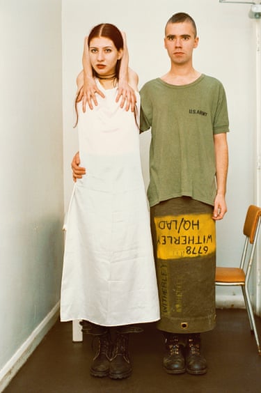 Wolfgang Tillmans - Susanne and Lutz, white dress, Army skirt, 1993