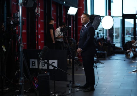 Wes Streeting being interviewed at the Labour conference this morning.