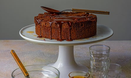 Treat yourself: chocolate and amaretto cake.