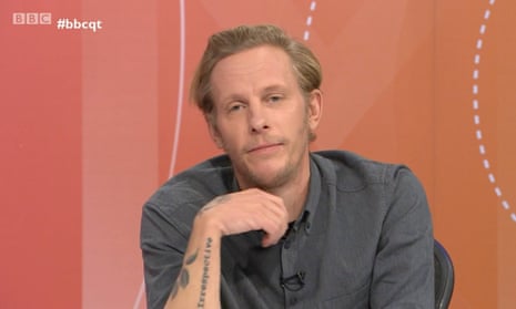 Laurence Fox on BBC’s Question Time in January.