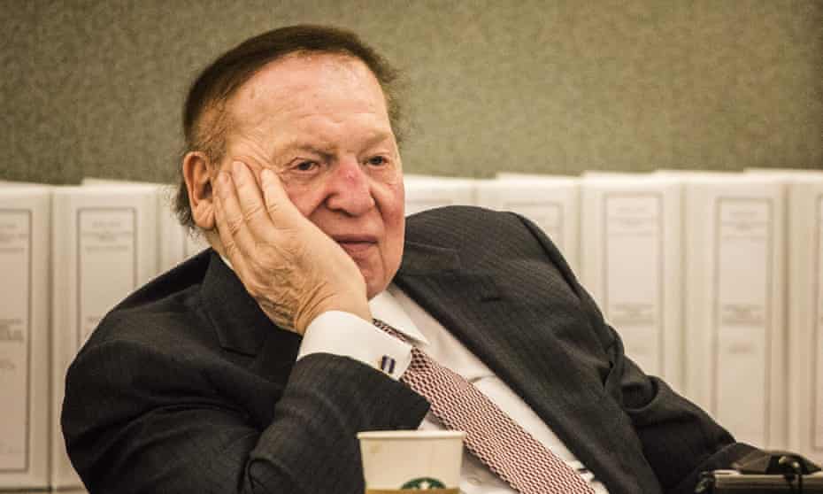 Sheldon Adelson testifies at Clark County justice center in Las Vegas this week.