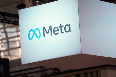 the logo for the company Meta