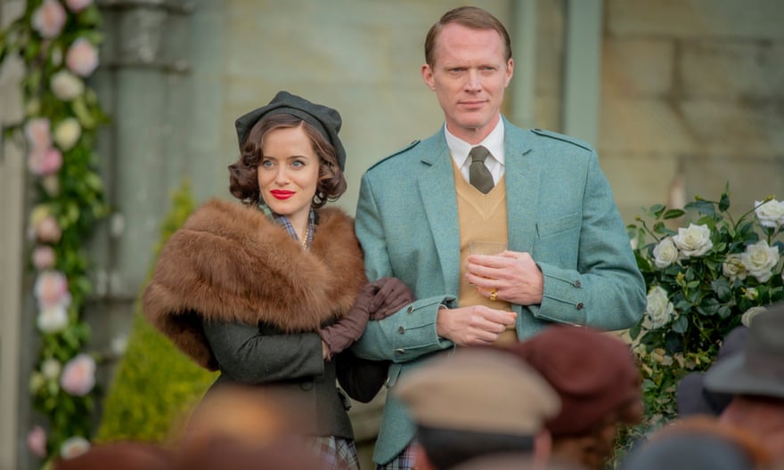 Claire Foy and Paul Bettany in A Very British Scandal.