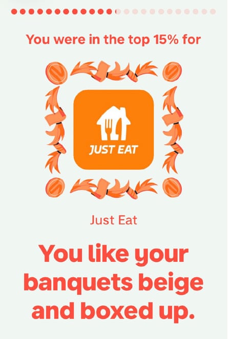 Screenshot from a Monzo customer’s end-of-year report