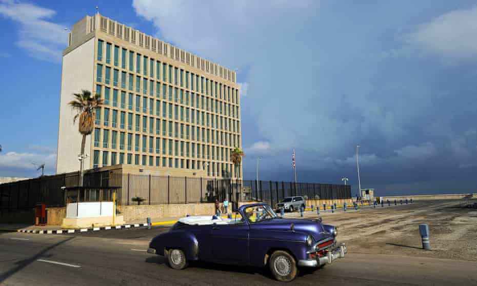 The US embassy in Havana, Cuba, where cases of unexplained hearing loss were reported from autumn 2016 to April this year.