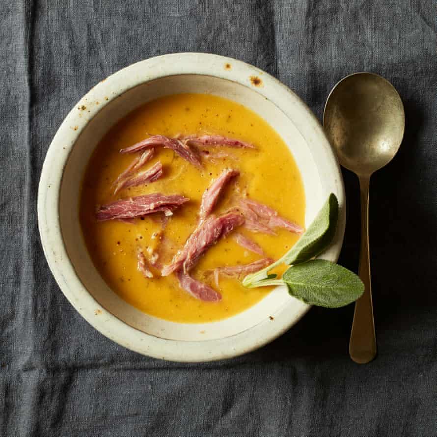 Stosie Madi's ham hock and roast squash soup.