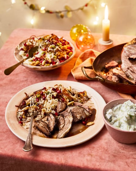 Stosi Madi’s slow-roasted spiced lamb shoulder.