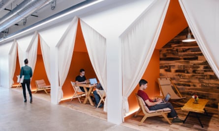 Airbnb’s bedouin tent meeting rooms.