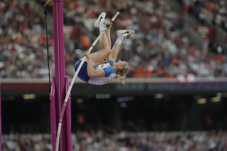 Bradshaw competes in the Women’s Pole Vault Final.