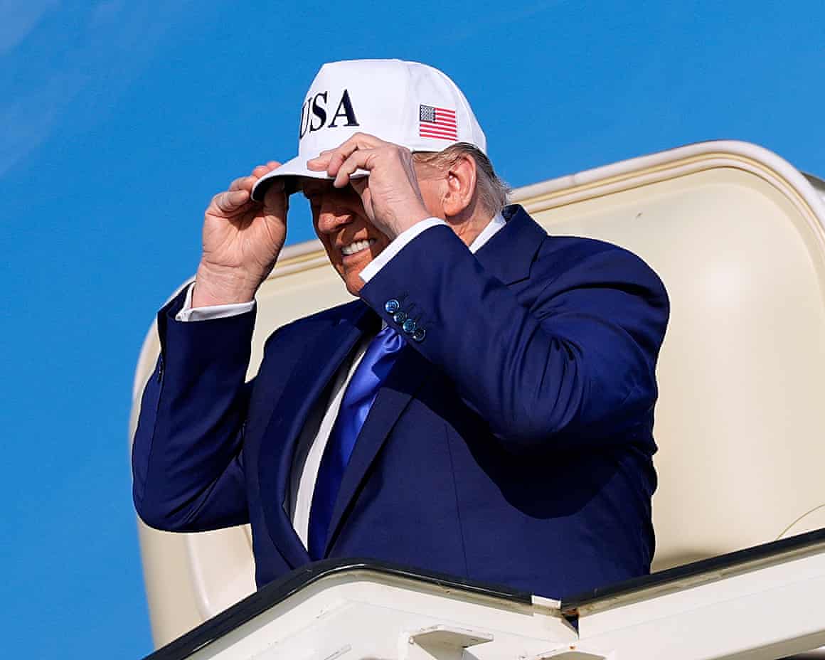 Donald Trump exiting Air Force One