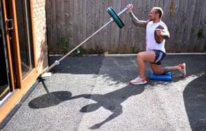 Exeter and England’s Jack Nowell has been keeping fit at home during the shutdown.