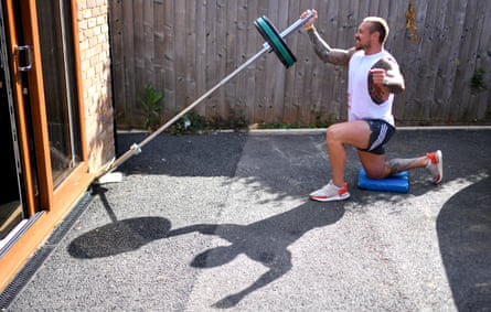 Exeter and England’s Jack Nowell has been keeping fit at home during the shutdown.
