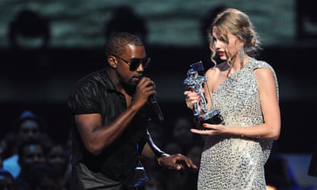 Ye interrupting Taylor Swift’s acceptance speech for best female video at the 2009 MTV Video Music awards.