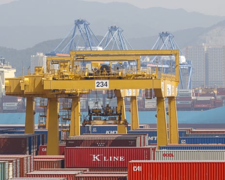Container port at Busan, South Korea