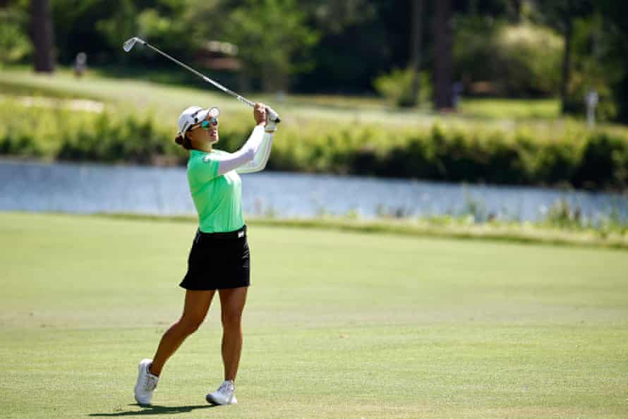Minjee Lee of Australia plays a shot during the final round of the 77th U.S. Women’s Open.